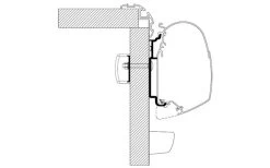 Thule Markisenadapter Knaus 2017 Wandmontage