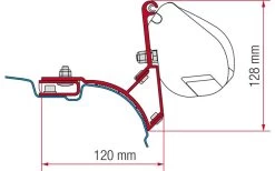 Fiamma Markisenadapter Kit VW T5/T6 Multivan Dachmontage