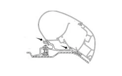Dometic PR-Adapt Adapter Für Dachmarkisen PR 2000 Und PR 2500 4,0m -Campingbedarf Verkauf 457443 3315962