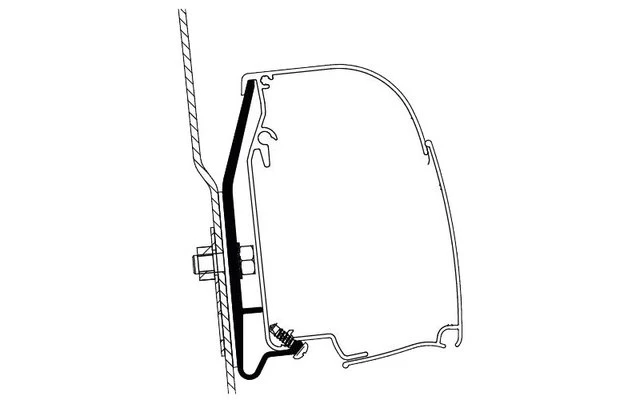 Thule Westfalia Nugget High Roof Markisenadapter Set 3 Thule Westfalia Nugget High Roof Markisenadapter Set