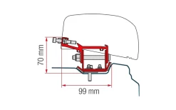Fiamma Markisenadapter-Kit Renault Trafic L2 - Deep Black - LHD + RHD