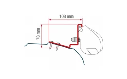 Fiamma Markisenadapter-Kit Ford Custom Cap Coast/Capland/Caplife - Deep B