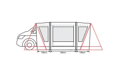 Outdoor Revolution Cayman Combo Air Vorzelt Low 180 Bis 210 Cm -Campingbedarf Verkauf 636903 4332455