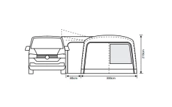 Outdoor Revolution Cayman Combo Air Vorzelt Low 180 Bis 210 Cm -Campingbedarf Verkauf 636907 4332467