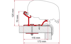 Fiamma Adapter Carthago Malibu 340 Markisenadapter Für Fiamma F80 / F65 340 -Campingbedarf Verkauf 656061 4532355