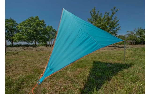 Bent Zip-Canvas Single Verbindbares Sonnensegel 250 X 250 X 250 Cm Weiß Gestreift Karibik 4 Bent Zip-Canvas Single Verbindbares Sonnensegel 250 X 250 X 250 Cm Weiß Gestreift Karibik – Bild 2