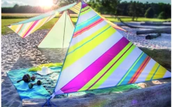 Bent Zip- Canvas Single Verbindbares Sonnensegel 250 X 250 X 250 Cm Mint -Campingbedarf Verkauf 696500 4862600