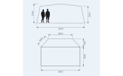 Dometic Club Deluxe AIR Pro DA Aufblasbares Freistehendes Vorzelt Breite 2,6 M -Campingbedarf Verkauf 707831 4789859