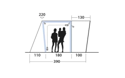 Outwell Jonesville 290 SA Flex Busvorzelt + ONS Leuchtelement-Set Bundle -Campingbedarf Verkauf 748541 5008487