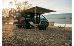 Fiamma F45s 260 Markise Für Rechtslenker VW T5/T6 Multivan/Transporter Tuchfarbe Royal Grey 260 Cm Gehäusefarbe Titanium -Campingbedarf Verkauf 814985 5295284